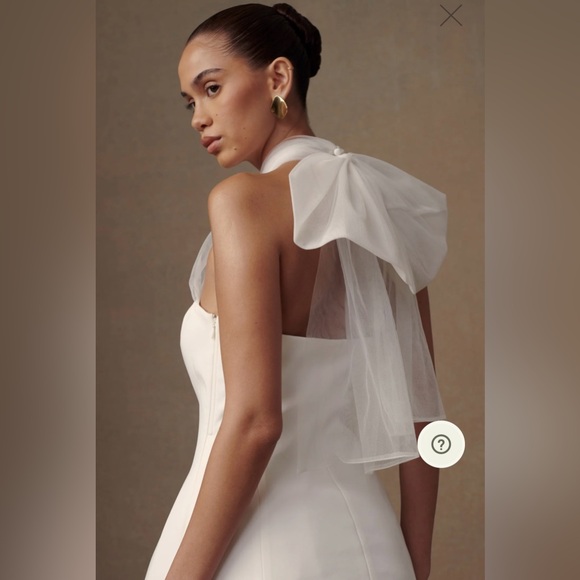 Meshki Maryam Tulle Bow Mini Dress - White - NWT - Picture 6 of 14